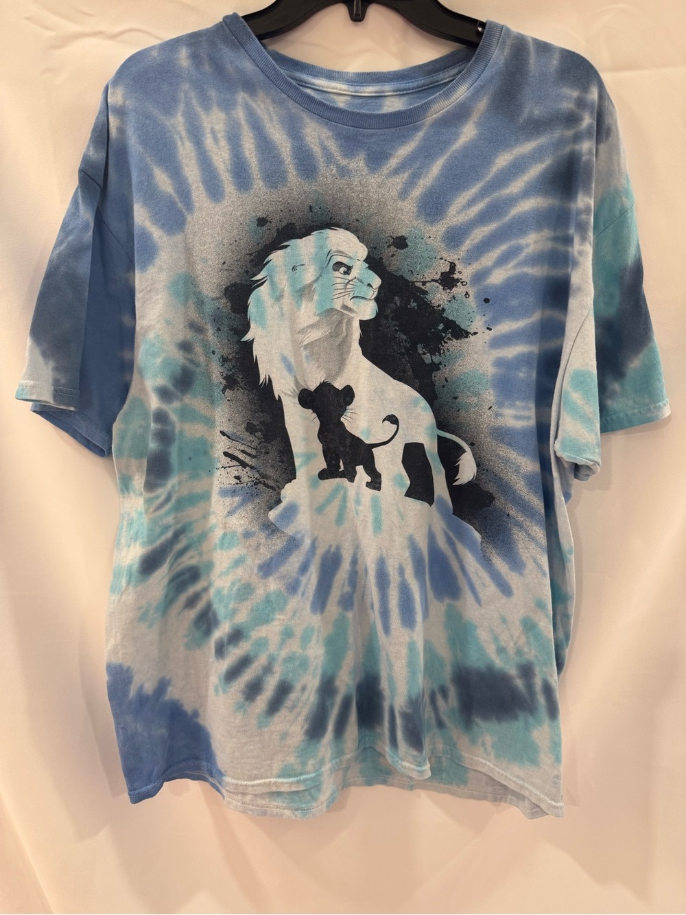 Disney Blue Tie-Dye Lion & Cub Cat T-Shirt